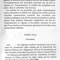 0109 - Page 109 - Sur le projet de revision de la loi du 15 février 1902 sur la protection de la santé publique. Par M. Léon Bernard.  Texte adopté par la commission chargée du projet de révision de la loi du 15 février 1902.  Titre III. Des mesures sanitaires particulières aux immeubles.  Titre IV. Dépenses