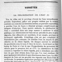 0062 - Page 62 - Discussion du rapport de M. Léon Bernard sur le projet de revision de la loi du 15 février 1902.  Variétés. La chlorination de l'eau