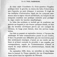 0101 - Page 101 - Sur plusieurs cas d'intoxication mortelle par l'arsenic dans les milieux viticoles. Par M. Paul Cazeneuve