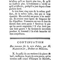 0147 - Page 147 - Observation sur des vers tirés de l'oreille d'un homme devenu fou par les grandes douleurs qu'il ressentoit dans cette partie. Par M. Leautaud, Chirurgien juré de la Ville d'Arles, &c. / Continuation des travaux sur la terre d'alun. Par M. Marggraf, Docteur en Médecine