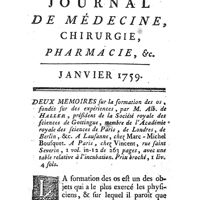 0003 - Page 3 - Extraits de livres nouveaux. Médecine. Deux Mémoires sur la formation des os, par M. de Haller