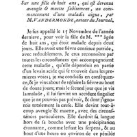 0129 - Page 129 - Observations. Médecine. Fille de huit ans, devenue aveugle & muette. Par M. Vandermonde