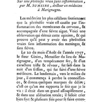 0310 - Page 310 - Observations. Médecine. Observation sur une phrénésie vraie sans inflammation. Par M. Sumeire