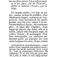 0316 - Page 316 - Observations. Médecine. Observation sur une fièvre urticaire. Par M. Godart