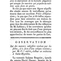 0310 - Page 310 - Extraits. Précis d'Opér. de chirurg. Par M. Leblanc, chir. / Mémoires et observations. Médecine. Observation sur des Tumeurs enkystées rendues par les silles. Par M. Vivarés, méd