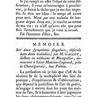0524 - Page 524 - Mémoires et observations. Médecine. Suite de la dissertation sur l'Inoculation. Par M. Bouteille, médecin. / Mémoire sur deux symptômes singuliers observés dans deux maladies. Par M. Gallot, méd