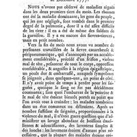 0180 - Page 180 - Mémoires et dissertations. Hist. naturelle, Pharmacie & Chymie. Observations météorologiques faites à Lille par M. Boucher pendant le mois de Décemb. 1777. / Médecine. Maladies qui ont été observées à Lille, par M. Boucher, médecin, pendant le mois de Décemb. 1777