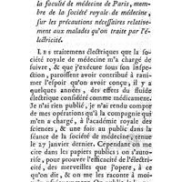 0323 - Page 323 - Mémoires et dissertations. Hist. naturelle, Pharmacie & Chymie. Lettre sur l'électricité, par M. Mauduyt