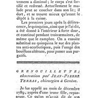 0112 - Page 88 - Matière délitescente, rappellée à l'extérieur et amenée à suppuration ; observation par M. Lacaze. Grenouillette ; observation par Jean-Pierre Terras