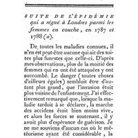 0190 - Page 166 - Février 1791. Squirrhes à l'estomac, au mésentère et au foie ; observation par M. Jémois. Suite de l'épidémie qui a régné à Londres parmi les femmes en couche, en 1787 et 1788