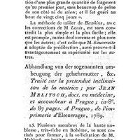 0317 - Page 293 - Nouvelles littéraires. Chirurgie. Histoire abrégée de la lithotomie. Par M. Saucerotte. Traité sur la prétendue inclinaison de la matrice. Par Jean Melitsch