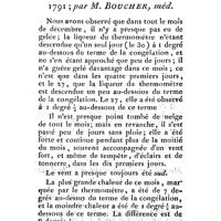 0436 - Page 411 - Observations météorologiques faites à Lille, au mois de janvier 1791. Par M. Boucher