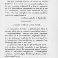 0064 - Page 65 - Revue des journaux. La peau des nègres (Archives médicales de Humboldt) / Psoriasis guéri par le maïs altéré (Gazette médicale Lombarde)