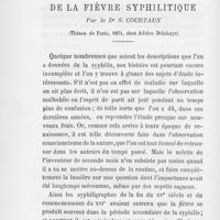 0217 - Page 214 - Bibliographie de la fièvre syphilitique par Dr S. Courtaux