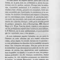 0037 - Page 37 - Recherches sur les altérations de la sensibilité dans les affections de la peau, par le Dr H. Rendu (suite et à suivre au prochain numéro). Troubles de la sensibilité dans le zona