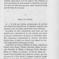 0411 - Page 411 - Considérations sur la nature et le traitement de la pelade, par le Dr M.-A. Horand (à suivre). Nature de la Pelade