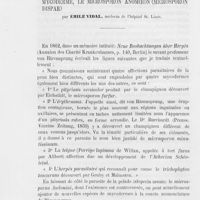 0026 - Page 22 - Travaux originaux. Du pityriasis circiné et marginé ; description de son mycoderme, le microsporon anomoeon (Microsporon dispar), par Emile Vidal