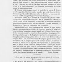 0054 - Page 50 - Revue de dermatologie. Discussion à l'occasion de ce travail à la Société nationale de médecine de Lyon, séance du 21 novembre 1881 ; Dron et Clément, ibidem, 18 décembre 1881 / Das multiple keloid (De la chéloïde multiple), par le professeur E. Shiwimmer