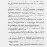 0147 - Page 140 - Revue de syphiligraphie. Altérations des ganglions lymphatiques dans les cas de chancres mous et indurés. Le Dr Obraszow (Petersb. Med. Wochenschr. , VI, 30, 1881)