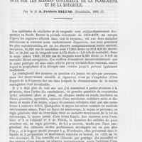 0412 - Page 405 - Travaux originaux. Note sur les miasmes contagieux de la scarlatine et de la rougeole, par le Dr A. Frédéric Eklund (Stockholm, 1881)