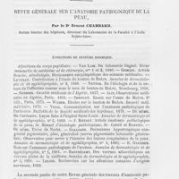 0420 - Page 413 - Revue générale. Revue générale sur l'anatomie pathologique de la peau, par le Dr Ernest Chambard. (La suite au prochain numéro)