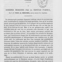 0069 - Page 65 - Travaux originaux. Dermites produites par la teinture d'arnica, par le Dr Paul de Molènes