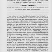 0416 - Page 412 - Travaux originaux. Recherches sur l'absorption et sur l'élimination du mercure dans l'organisme humain par Edouard Welander