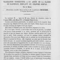 0427 - Page 423 - Recueil de faits. Ulcération consécutive à un abcès de la glande de bartholin, simulant un chancre simple, par M. Nivet