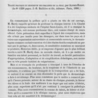 0501 - Page 497 - Bibliographie. Traité pratique et descriptif des maladies de la peau, par Alfred Hardy (J.-B. Baillière et fils, éditeurs. Paris, 1886)