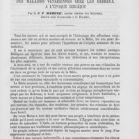 0517 - Page 511 - Travaux originaux. Des maladies vénériennes chez les hébreux à l'époque biblique par le Dr P. Hamonic