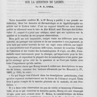 0591 - Page 585 - Travaux originaux. Sur la question du lichen par P. G. Unna