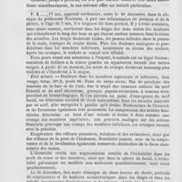 0614 - Page 608 - Revue de dermatologie. Ueber einen Fall Herpes zoster femoralis im Verlaufe einer Tetanie (Cas d'herpès zoster fémoral dans le cours d'une tétanie), par le Dr Bloch (In Wr. Mediz. Blätter, 1886)