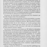0619 - Page 613 - Revue de syphiligraphie. Syphilis gastrique et ulcère simple de l'estomac, par le Dr L. Galliard (Archiv. Gén. de médecine, janvier 1886)
