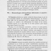0030 - Page 26 - Réunion clinique hebdomadaire des médecins de l'hôpital Saint-Louis. 1er séance. — Le jeudi 29 novembre 1888. Pityriasis rosé de Gibert, variété prolongée, M. Fournier / Blennorrhagie arthropathique déformante et amyotrophique, M. Fournier / Purpura iodopotassique et non iodique, M. E. Besnier