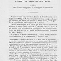 0104 - Page 92 - Travaux originaux. Verrues confluentes des deux jambes, par Gémy