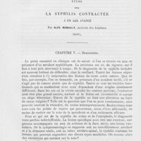 0300 - Page 288 - Travaux originaux. Étude sur la syphilis contractée à un age avancé, par Alex Renault (suite)