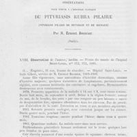 0410 - Page 398 - Travaux originaux. Observations pour servir, à l'histoire clinique du pityriasis rubra pilaire, par M. Ernest Besnier (suite)