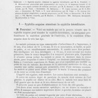 0580 - Page 568 - Réunion clinique hebdomadaire des médecins de l'hôpital Saint-Louis. 18e séance. — Le jeudi 4 avril 1889. Syphilis acquise simulant la syphilis héréditaire, M. Fournier
