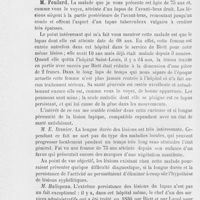 0804 - Page 792 - Réunion clinique hebdomadaire des médecins de l'hôpital Saint-Louis. 20e séance. — Le jeudi 23 mai 1889. Lupus tuberculeux de l'avant-bras durant depuis 68 ans, sans trouble grave de la santé, M. Feulard / Alopécie complète du cuir chevelu déterminée par Un eczema séborrhéique aigu avec dermite très intense, M. Vidal