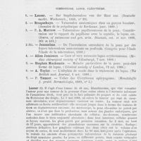 0848 - Page 836 - Revue de dermatologie. Tuberculose. Lupus. Ulérythème. Lesser. Zur Impftuberculose von der Haut aus. (Deutsche mediz. Wochensch. , 1888)
