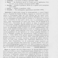 1009 - Page 997 - Thèses de dermatologie et de syphiligraphie soutenues à la faculte de médecine de Lille pendant l'année 1888-1889. Loustalot. — Le bouton de Biskra (Décembre 1888) / Dupas. — Du traitement abortif de l'herpès par les applications d'alcool pur ou de solutions alcooliques (Juillet 1889)