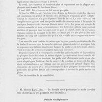 0380 - Page 376 - Société française de dermatologie et de syphiligraphie. Séance du 6 avril 1893. Pelade nerveuse et vitiligo par M. W. Dubreuilh / Pelade vitiligineuse