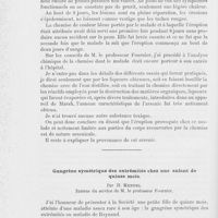 0410 - Page 406 - Société française de dermatologie et de syphiligraphie. Séance du 7 avril. Sur un cas d'intoxication arsenicale par H. Cathelineau / Gangrène symétrique des extrémités chez une enfant de quinze mois par H. Mendel