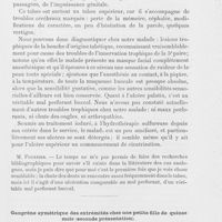 0613 - Page 609 - Société française de dermatologie et de syphiligraphie. Séance du 18 mai 1893. Ulcère de la bouche d'origine tabétique (Mal perforant buccal) par M. Hudelo / Gangrène symétrique des extrémités chez une petite fille de quinze mois (Seconde présentation) par H. Mendel