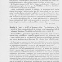 1010 - Page 998 - Revue des thèses de dermatologie. Psorospermies. — Jackson Clarke. Épithélioma et psorospermies. (Pathological Society of London, 20 décembre 1892. Comptes rendus dans le Brit. Med. Journ., 24 décembre 1892) / Maladie de Paget. — M. W. Af Schultén. Om « Pagets disease of the nipple » jämte meddelande af ett typiskt och höggradigt fall af nämmda sjukdom. (Nordiskt medicinskt Arkiv., 1893)