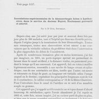 1208 - Page 1208 - Société française de dermatologie et de syphiligraphie. Séance supplémentaire du 16 novembre 1893. Notions générales sur les dermatoses. — Application de ces idées aux divers types morbides. — De la méthode graphique en dermatologie par M. L. Brocq / Inoculations expérimentales de la blennorrhagie faites à Lariboisière, dans le service du docteur Peyrot. Traitement préventif et abortif par le Dr Eug. Boureau