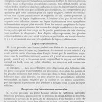 1320 - Page 1323 - Revue des sociétés savantes. Société viennoise de dermatologie. Séance du 19 avril 1893. Lupus érythémateux / Lupus érythémateux / Éruptions érythémateuses anormales