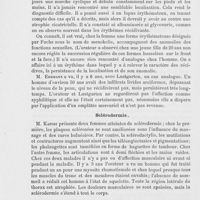 1321 - Page 1324 - Revue des sociétés savantes. Société viennoise de dermatologie. Séance du 19 avril 1893. Éruptions érythémateuses anormales / Sclérodermie / Acné téléangiectasique