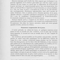 0400 - Page 394 - Revue des sociétés savantes. Berliner medicinische gesellschaft. Séance du 31 octobre 1900. Hypoplasie de la peau et anidrose complète / Cicatrices congénitales de la peau / Congrès international des médecins de compagnies d'assurances. Bruxelles, septembre 1899. De l'admissibilité des syphilitiques aux assurances