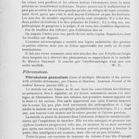 0596 - Page 586 - Revue des publications périodiques. Revue de dermatologie. Érythrométalgie. Nouvelles observations d'Érythrométalgie (Recent experiences with erythromelalgia), par H. Elsner. Medical News, 16 mars 1901 / Fibromatose. Fibromatose généralisée (Case of multiple fibromata of the nerves with arthritis deformans), par Preble et Hektoen. American Journal of the medical Sciences, janvier 1901